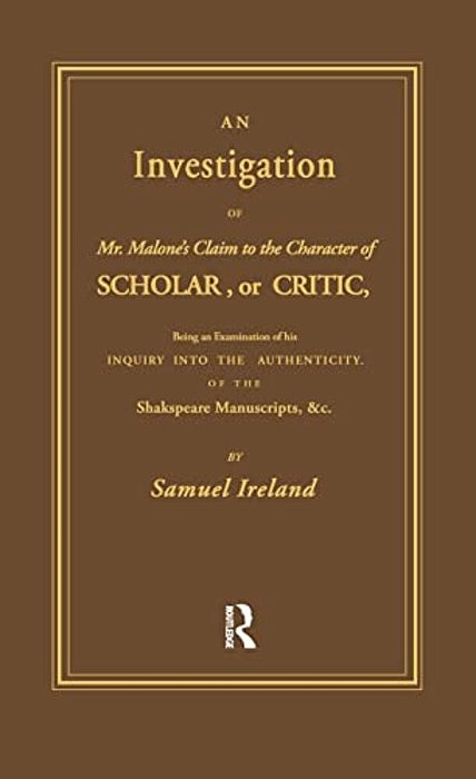 Investigation Into Mr. Malone's Claim To Charter Of Scholar: Volume 24-..