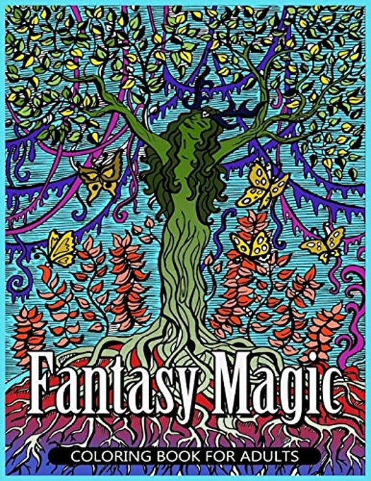 Fantasy Magic Coloring Book For Adults: Magical Fantasy Adult Coloring Book-..
