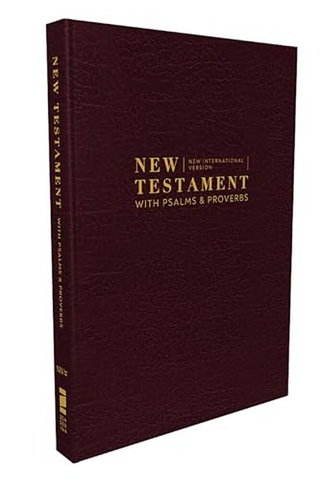 Niv, New Testament With Psalms And Proverbs, Pocket-Sized, Paperback, Burgundy, Comfort Print-..