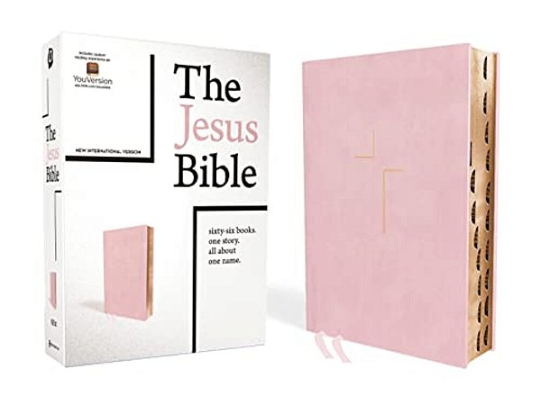 The Jesus Bible, Niv Edition, Leathersoft Over Board, Pink, Indexed, Comfort Print-..
