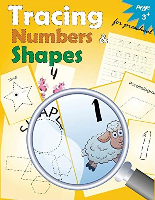 Tracing Numbers & Shapes For Preschool: Kindergarten Tracing Workbook-..