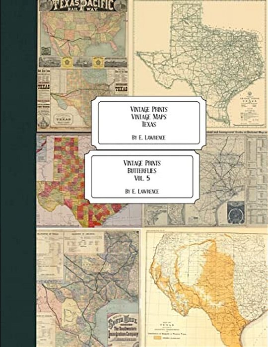 Vintage Prints: Vintage Maps: Texas-..
