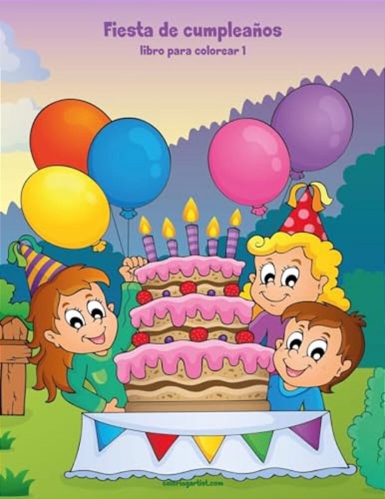 Fiesta De Cumpleaños Libro Para Colorear 1-..