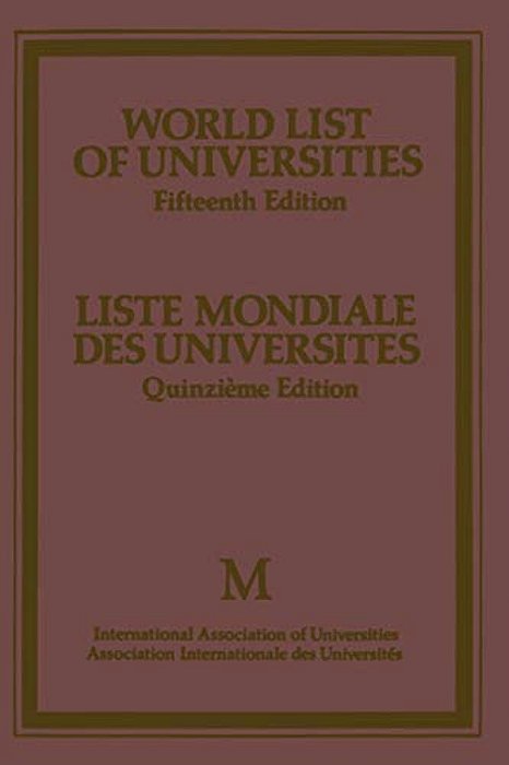 World List Of Universities/Liste Mondiale Des Universites-..