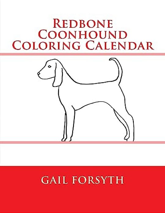 Redbone Coonhound Coloring Calendar-..