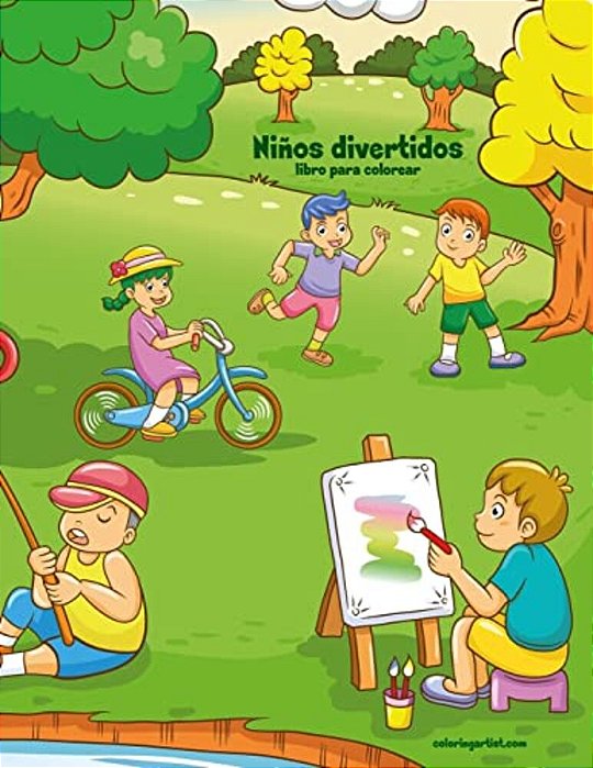 Niños Divertidos Libro Para Colorear 1-..