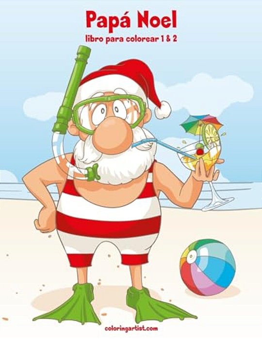 Papá Noel Libro Para Colorear 1 & 2-..