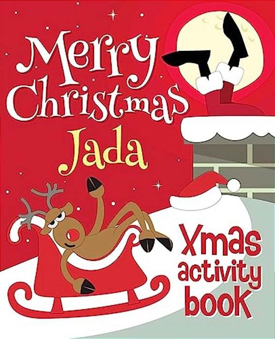 Merry Christmas Jada - Xmas Activity Book: (Personalized Children's Activity Book)-..