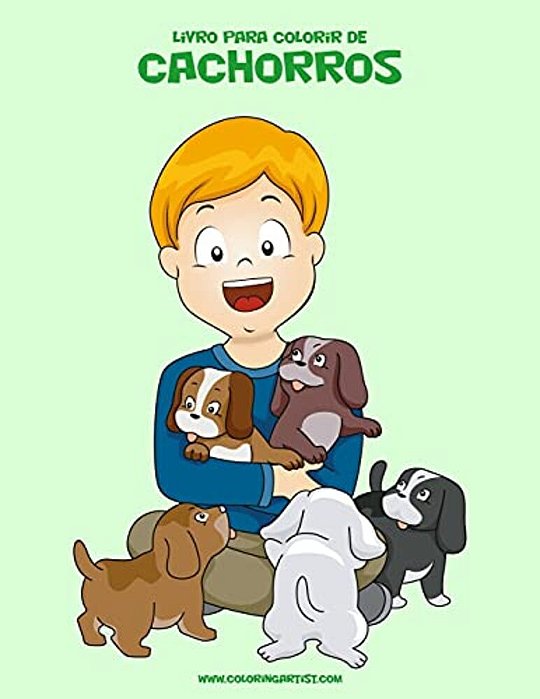 Livro Para Colorir De Cachorros 3-..