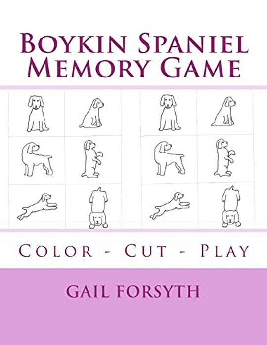 Boykin Spaniel Memory Game: Color - Cut - Play-..