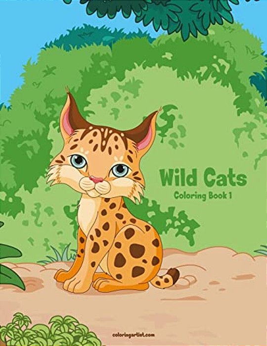 Wild Cats Coloring Book 1-..