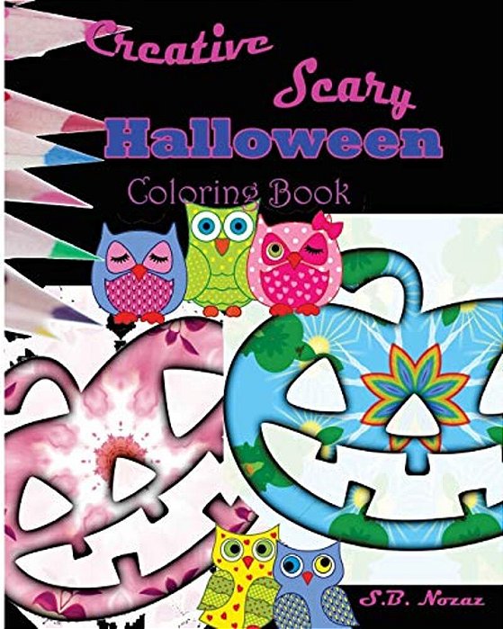 Creative Scary Halloween Coloring Book-..