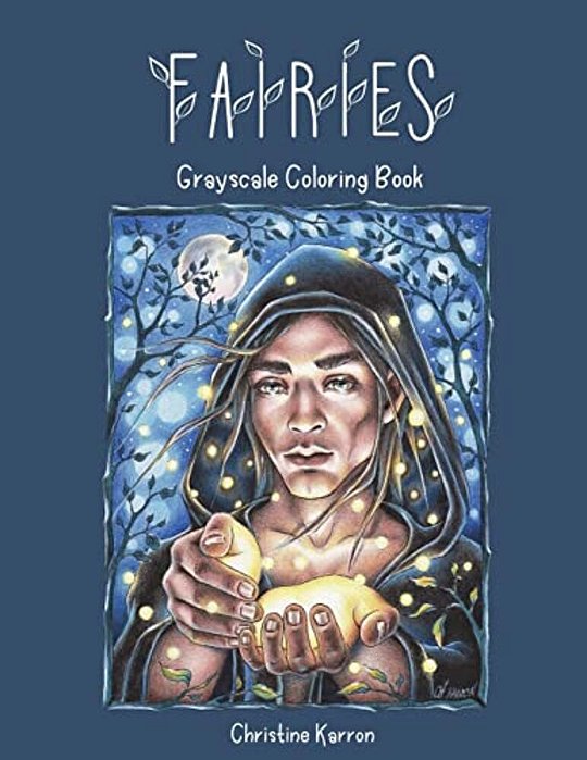 Fairies Grayscale Coloring Book-..