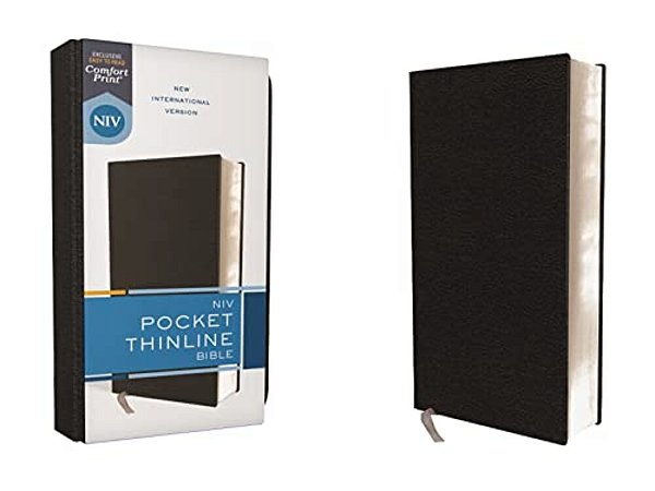 Niv, Pocket Thinline Bible, Bonded Leather, Black, Red Letter, Comfort Print-..