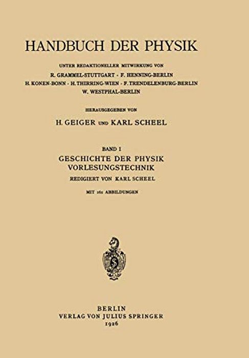 Geschichte Der Physik Vorlesungstechnik-..