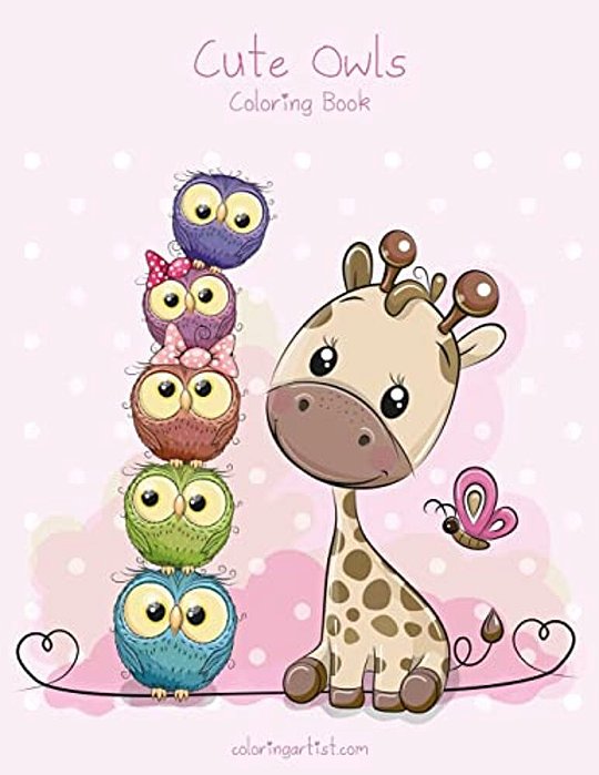 Cute Owls Coloring Book 1-..