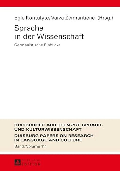 Sprache In Der Wissenschaft: Germanistische Einblicke-..