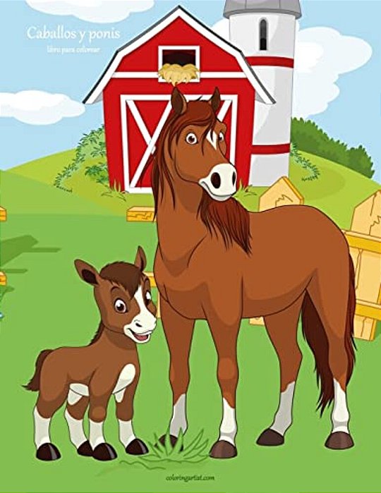 Caballos Y Ponis Libro Para Colorear 1-..