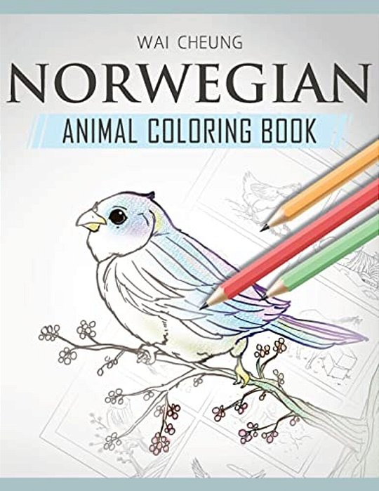 Norwegian Animal Coloring Book-..