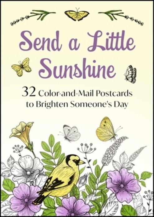 Send A Little Sunshine: 24 Color-And-mail Postcards To Brighten Someone's Day-..