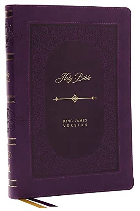 Kjv Holy Bible: Giant Print Thinline Bible, Purple Leathersoft, Red Letter, Comfort Print (Thumb Indexed): King James Version (Vintage Series)-..