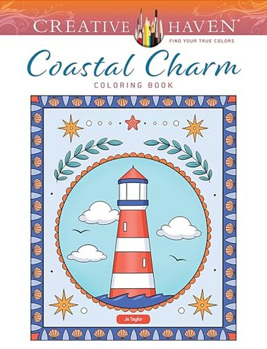 Creative Haven Coastal Charm Coloring Book-..