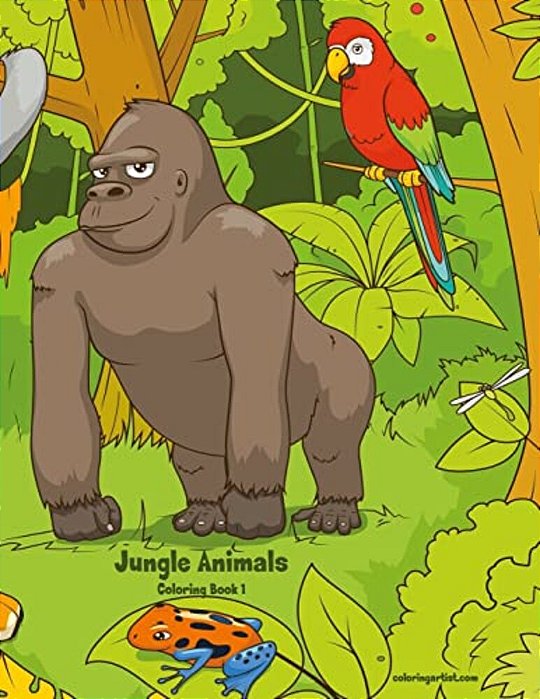 Jungle Animals Coloring Book 1-..