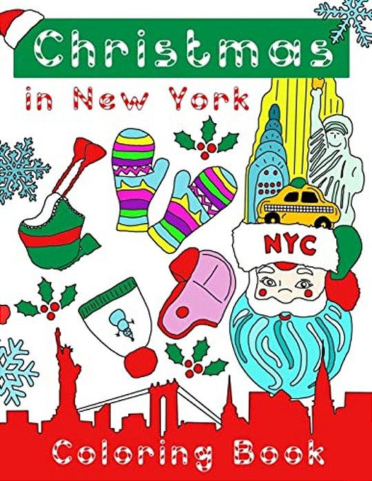Christmas In New York Coloring Book-..