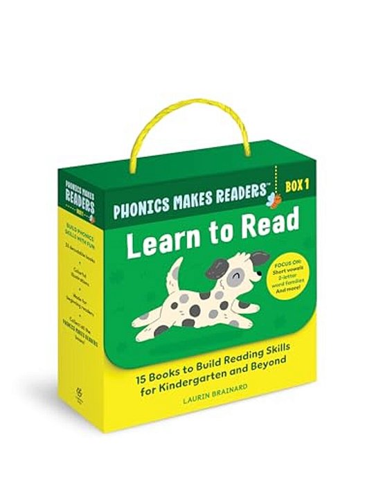Phonics Makes Readers: Learn To Read Box 1: 15 Books To Build Reading Skills For Kindergarten And Beyond-..