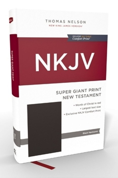 Nkjv Super Giant Print New Testament, Hardcover, Red Letter, Comfort Print-..