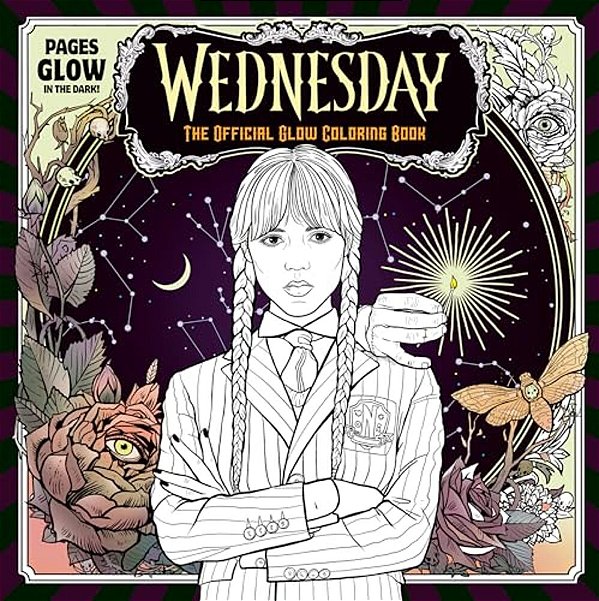 Wednesday Official Glow Coloring Book-..