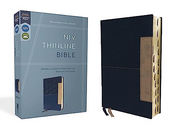 Niv, Thinline Bible, Leathersoft, Blue, Red Letter, Thumb Indexed, Comfort Print-..