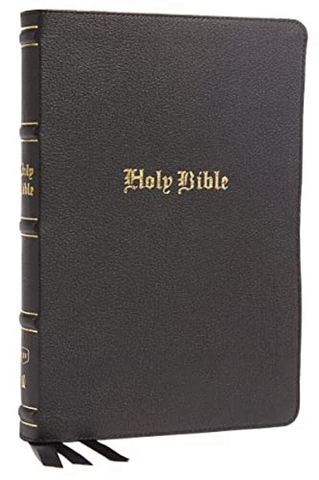 Kjv Holy Bible: Large Print Thinline, Black Genuine Leather, Red Letter, Comfort Print: King James Version-..