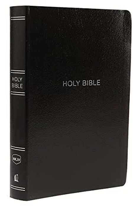 Nkjv, Reference Bible, Center-Column Giant Print, Leather-Look, Black, Red Letter Edition, Comfort Print-..