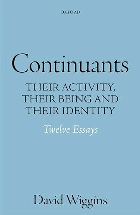Continuants: Their Activity, Their Being, And Their Identity-..