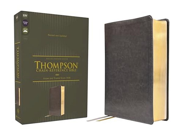 Esv, Thompson Chain-Reference Bible, Leathersoft, Gray, Red Letter-..