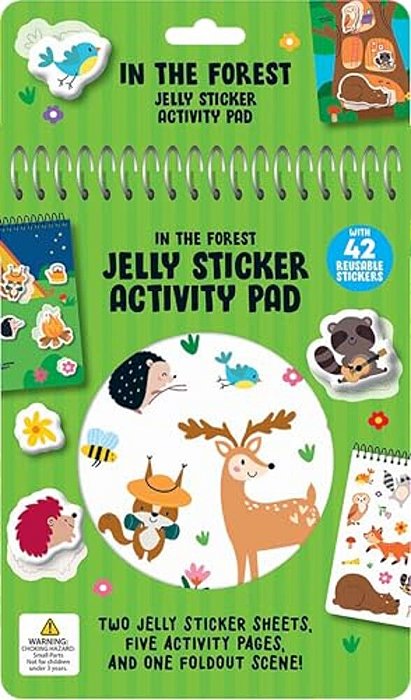 In The Forest Jelly Sticker Activity Pad: With 42 Reusable Stickers, Two Jelly Sticker Sheets, Five Activity Pages And One Foldout Scene!-..