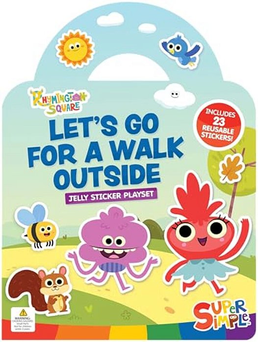 Super Simple Rhymington Square Let's Go For A Walk Outside Jelly Sticker Playset (Includes 23 Reusable Stickers!)-..