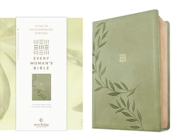 Nlt Every Woman's Bible, Filament Enabled (Leatherlike, Olive Branch Green, Red Letter)-..