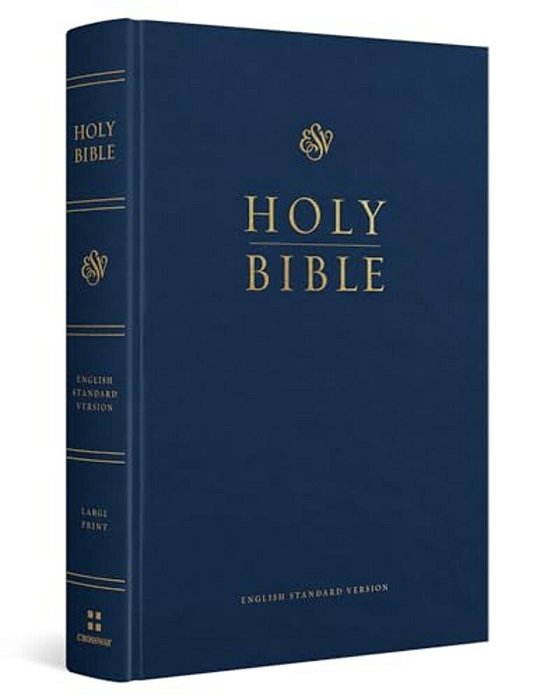 Esv Pew And Worship Bible, Large Print (Hardcover, Blue)-..