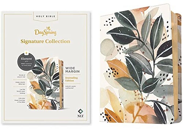 Nlt Wide Margin Bible, Dayspring Signature Collection, Filament Enabled (Leatherlike, Autumn Leaves, Red Letter)-..