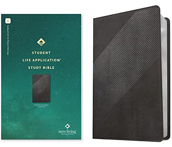 Nlt Student Life Application Study Bible, Filament Enabled (Leatherlike, Charcoal Gray Striped, Red Letter)-..