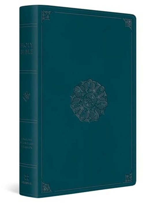 Esv Giant Print Thinline Bible, Red Letter (Trutone, Deep Teal, Emblem Design)-..