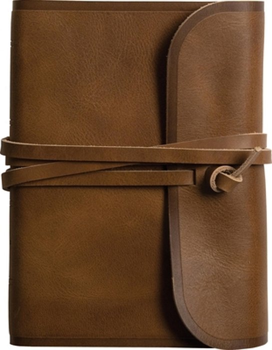 Esv Large Print Compact Bible, Red Letter (Natural Leather, Brown, Flap With Strap)-..