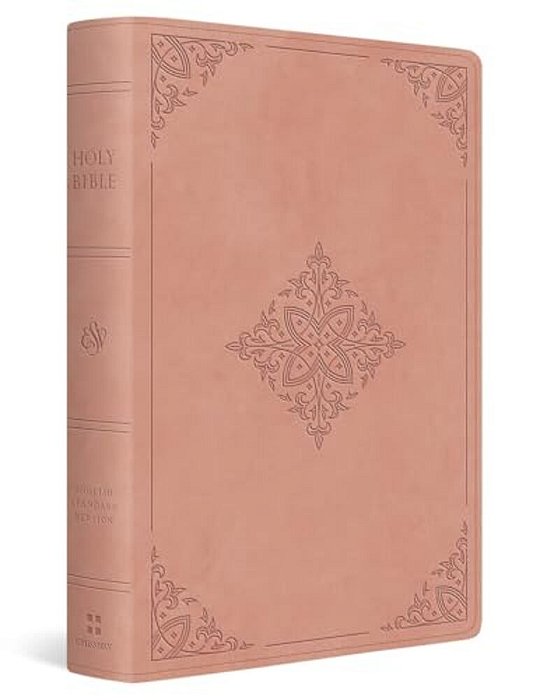 Esv Large Print Value Personal Size Bible (Trutone, Blush Rose, Fleur-De-lis Design)-..