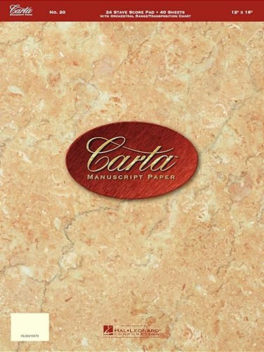 Carta Manuscript Paper No. 20 - Professional: Carta Score Paper-..