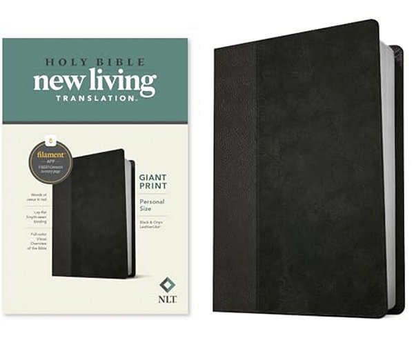 Nlt Personal Size Giant Print Bible, Filament Enabled Edition (Red Letter, Leatherlike, Black/Onyx)-..