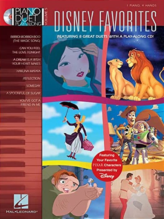 Disney Favorites - Piano Duet Play-Along Volume 5 Book/Online Audio [With CD]-..