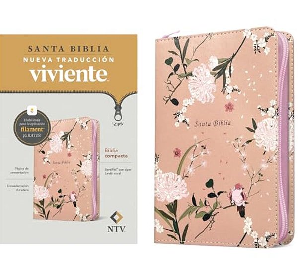 Biblia Compacta Ntv De Zíper, Con Filament (Sentipiel, Jardín Coral)-..