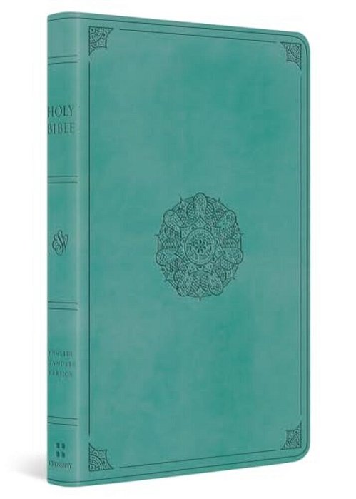 Esv Large Print Value Thinline Bible (Trutone, Turquoise, Emblem Design)-..